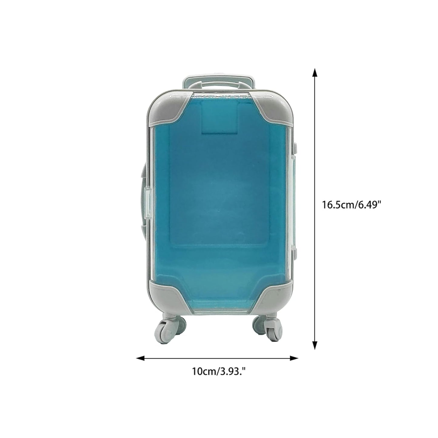 False Eyelash Storage Box, Portable Travel Organizer Mini Luggage False Eyelash Tray Makeup Tool (BLUE)