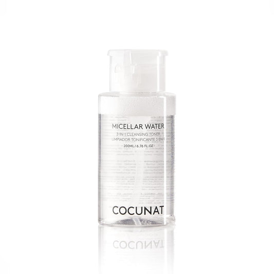 COCUNAT | Micellar Water 3-in-1 | Cleans, Tones and Removes Make-Up | Made with Aloe Vera & Lavender | All Skin Types | Silicone-Free & Paraben-Free | 200 ml