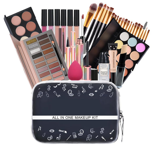 Makeup Sets For Teens,Makeup Sets For Girl Gift,Makeup kit For Women Full Kit Eyeshadow Eyeliner Foundation Concealer Lipgloss Brush Primer Face Powder Lipstick Palette