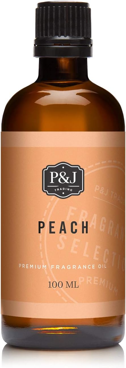 P&J Fragrance Oil | Peach Oil 100ml - Candle Scents for Candle Making, Freshie Scent, Soap Making Supplies, Diffuser Oil Scents