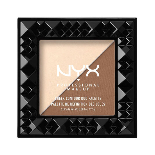 NYX PROFESSIONAL MAKEUP Cheek Contour Duo Palette, Double Date, 0.18 Ounce