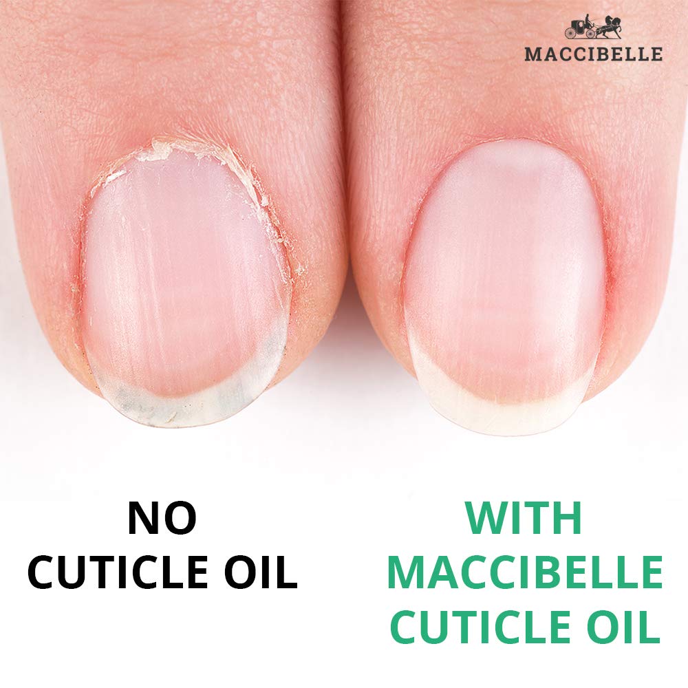 Maccibelle Cuticle Oil 0.5 oz - Heals Dry Cracked Cuticles (Green Tea, 0.5 Fl Oz)