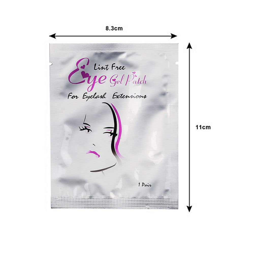 100 Pairs Eye Gel Patches, Lint Free Eye Gel pads for Eyelash Extension Pads,Eye Mask Beauty Tool (Girl)