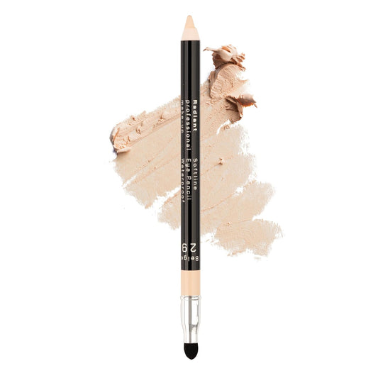 Radiant Professional Waterproof Eyeliner Pencil - Eyeliner Waterproof Smudge Proof for Woman - Long Lasting Under Eye Pencil for Smoky Eye - Soft Waterline Eye liner with Smudger Tool, Beige (29)