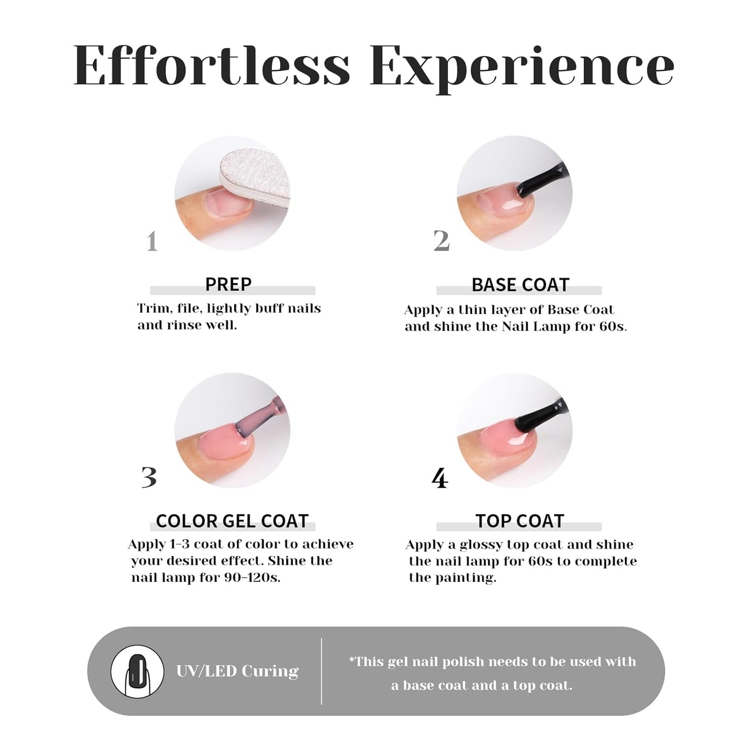 Silver Glitter Gel Polish,15ml UV/LED Soak Off Sparkly Metallic Silver Gel Nail Polish for Manicure Salon or DIY Nail Art at Home,French Tip Color- GP0091