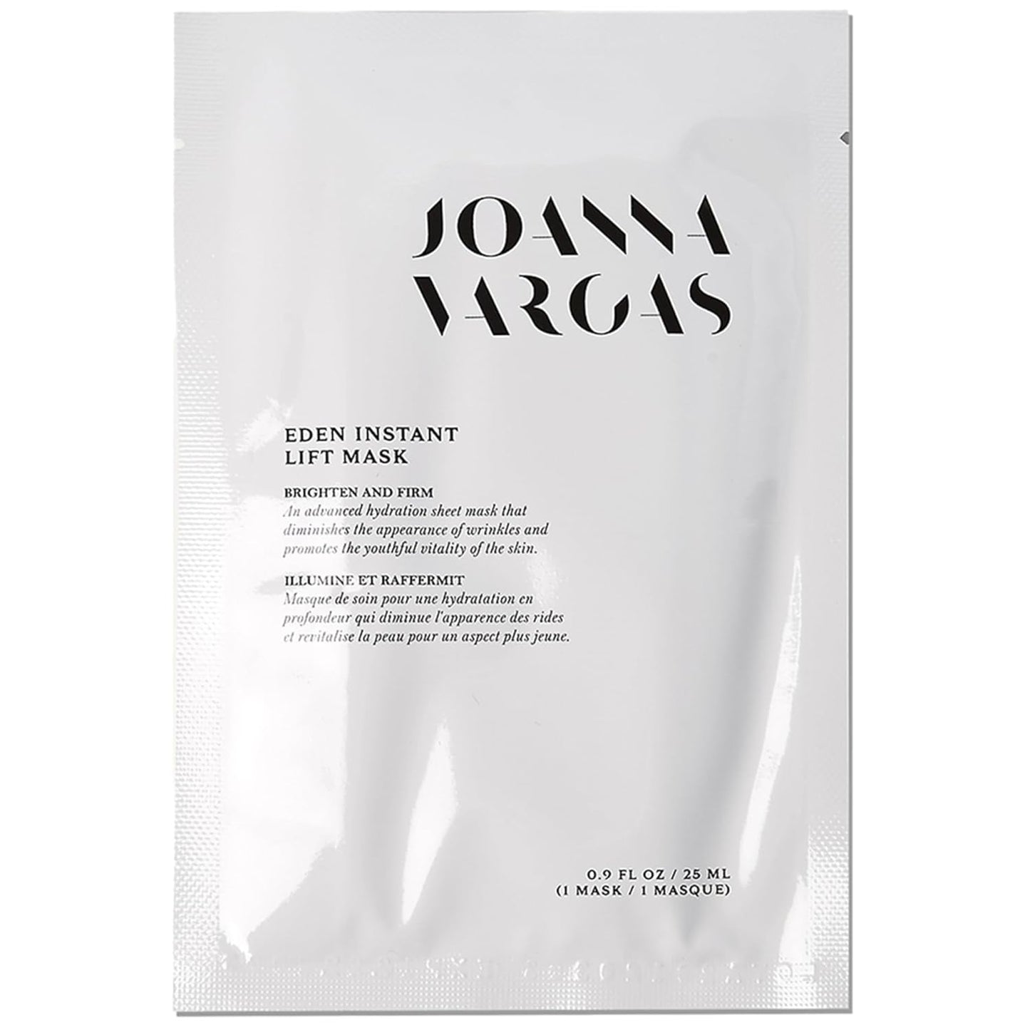 Joanna Vargas Eden Instant Face Lift Facial Mask – Hydrating Collagen Sheet Mask for Glowing Skin – Firming Face Mask with Hyaluronic Acid – Anti Aging Facial Mask for Women – 1 sheet