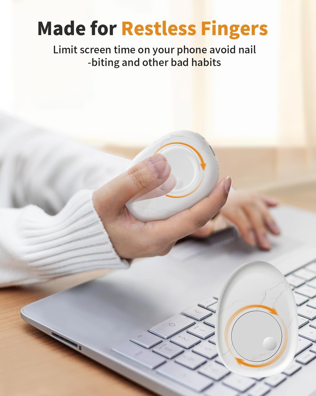 Hand Warmers Rechargeable 2 Pack, AI Temperature Control Electric Handwarmers, Stone Shape Portable Pocket Heater, Great Gift for Christmas Hunting, Golf, Camping Black