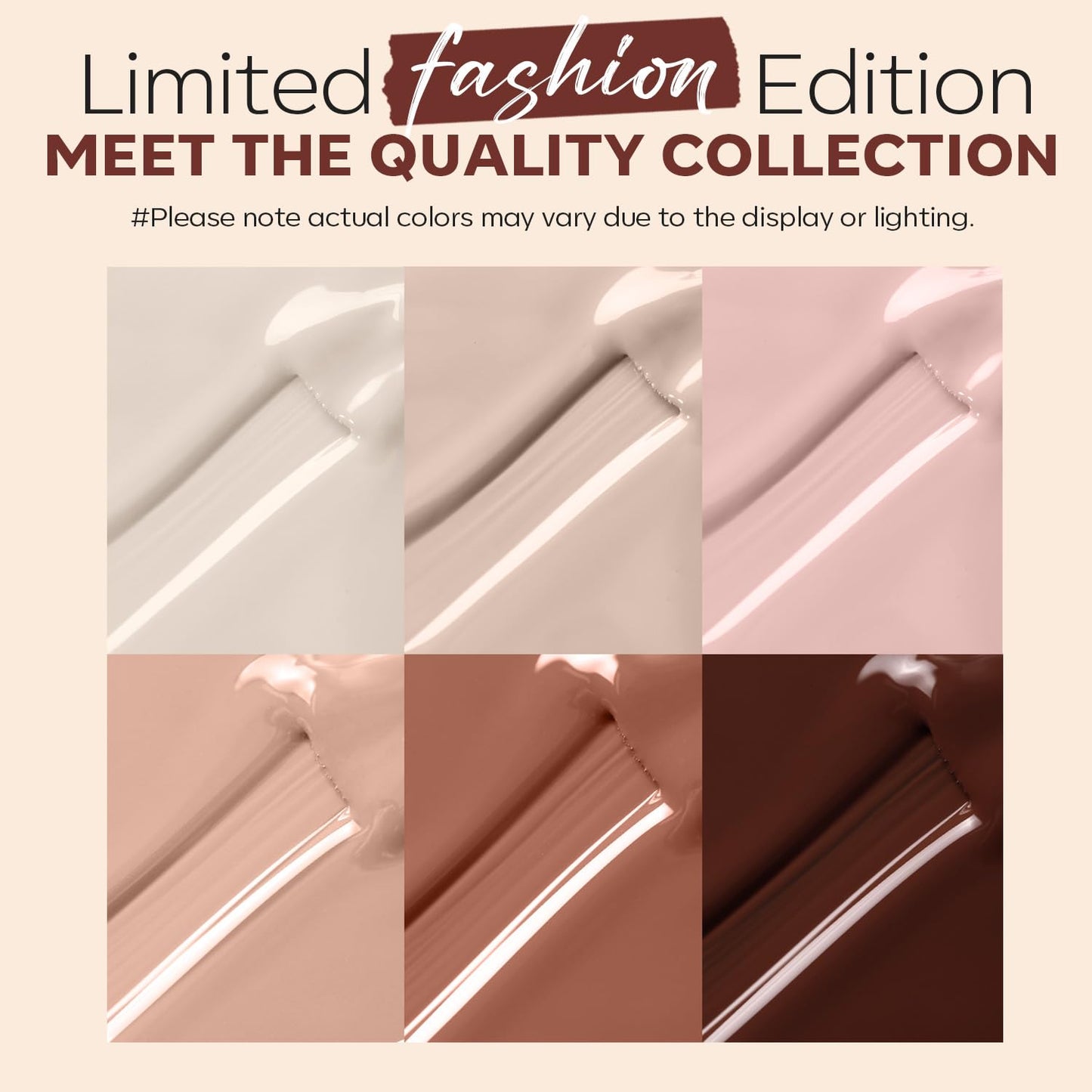 modelones Nail Polish Set, 6 Colors Nude Brown Pink Skin Tones Milky White Mini Nail Polish Fall Winter Neutral Brown Quick Dry Fingernail Polish Manicure DIY Salon Home Gifts for Women Girl