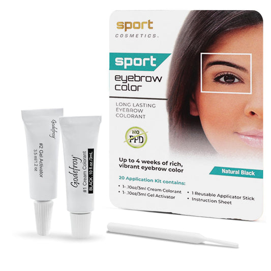 Eyebrow Color For Women, 20 Application Kit, Natural Black
