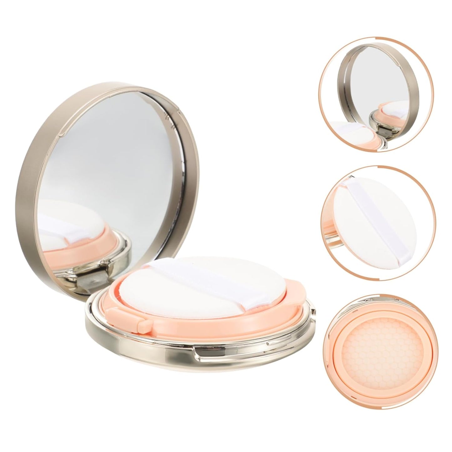 2pcs Cushion Foundation Case Empty Compact Box Powder Storage for Women Travel Makeup Case Mirror