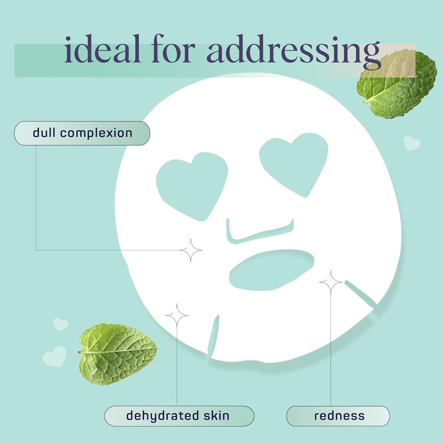 SpaLife We Were Mint to be Friends Duo Minty Facial Masks Set 2-pack - Hydrating, Soothing, and Moisturizing with Natural Mint Scent - Facial Sheet Mask Skin Care - Perfect Valentine Gift Set