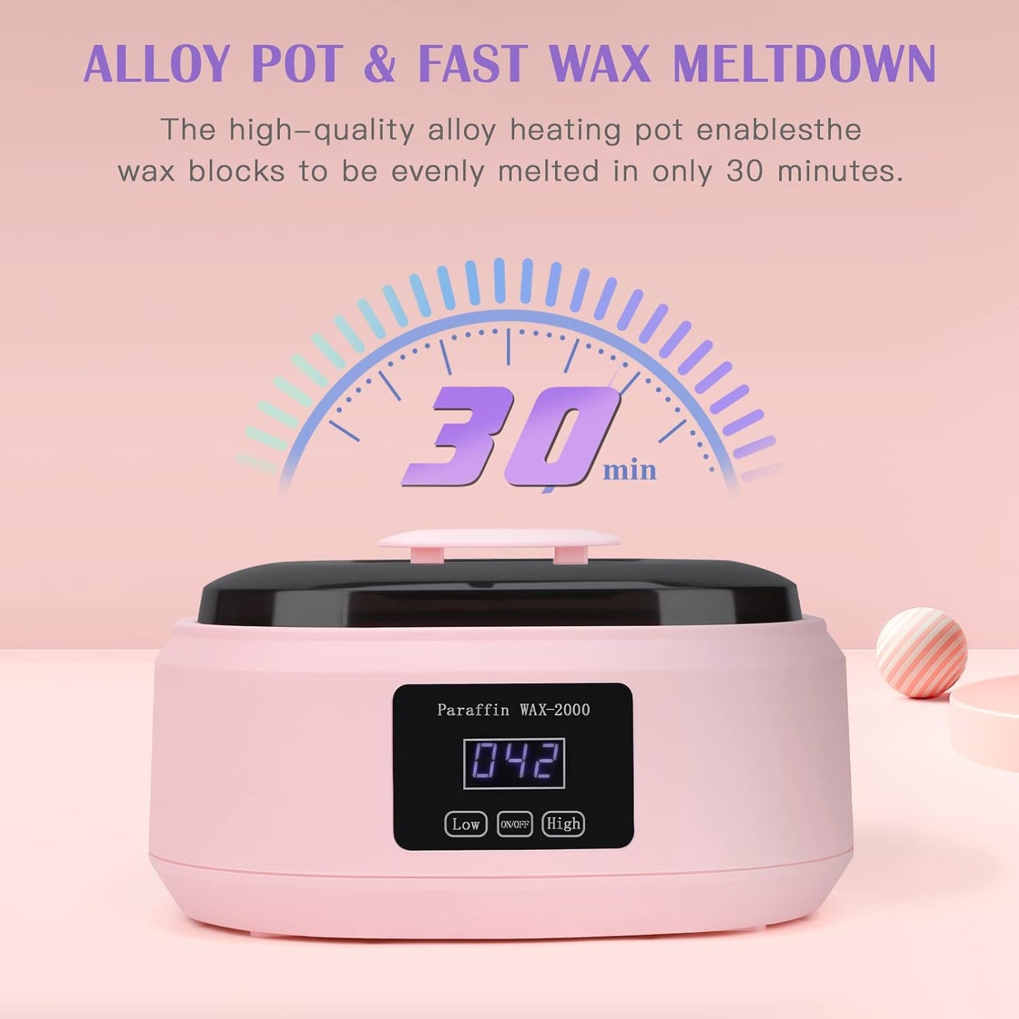 Biutee Paraffin Wax Machine Touchscreen 3500ml Paraffin Wax Warmer with 4 Pack Lavender Wax 30Min Fast Wax Meltdown Temperature Control Paraffin Hot Wax Spa Arthritis Paraffin Bath