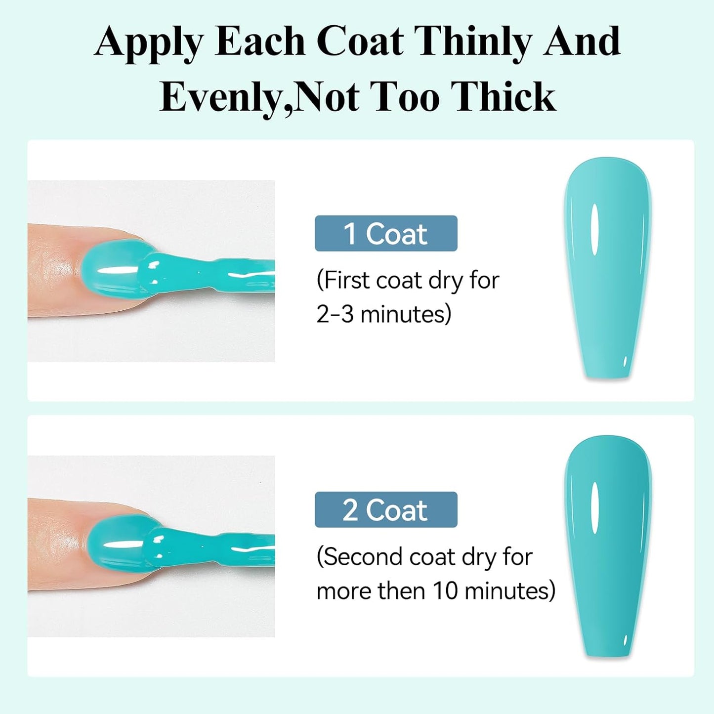 Quick Dry Nail Polish, Pastel Green Nail Lacquer Regular Fast Dry Fingernail Polish Bulk Non Gel Long-Lasting DIY Salon Gift For Women