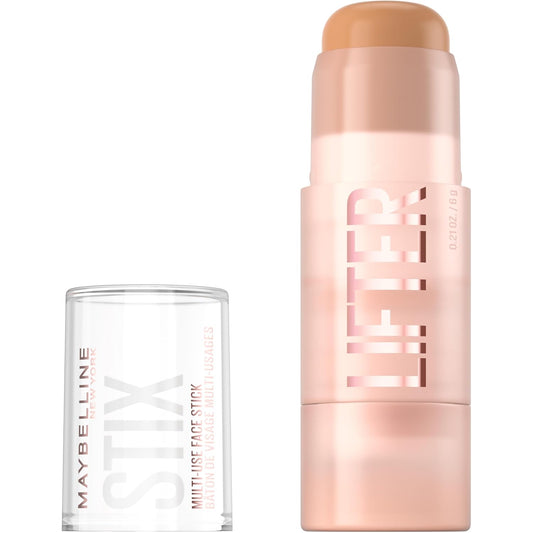 Maybelline Lifter Stix Multi-Use Face Stick - Contour, Bronzer, Concealer and Foundation Stick, All-In-One Creamy Face Makeup with Cranberry Seed Oil, 25, 1 Count