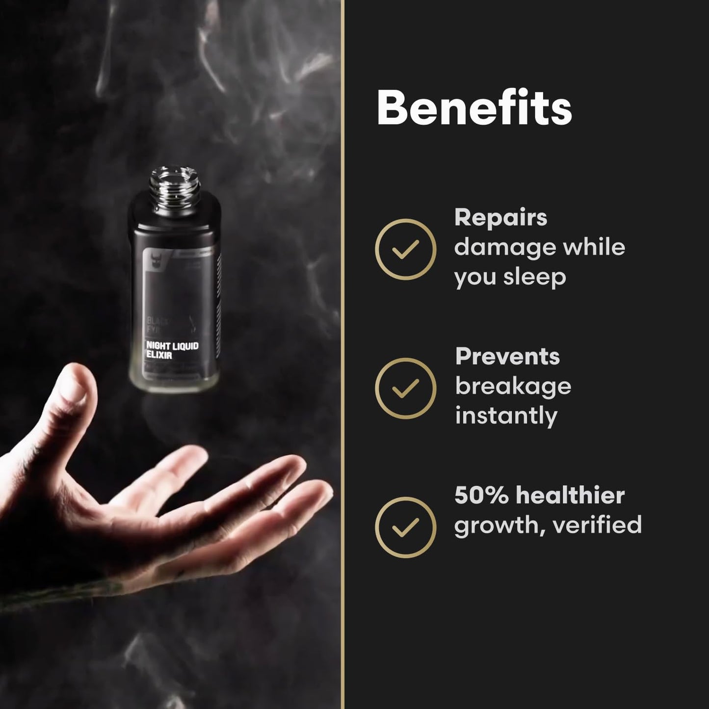 Beard Oil for Men by Beard Struggle - Night Liquid Elixir Beard Growth Oil - Natural Blend for Softens - Platinum Collection, Loki Unscented (1 Fl Oz)