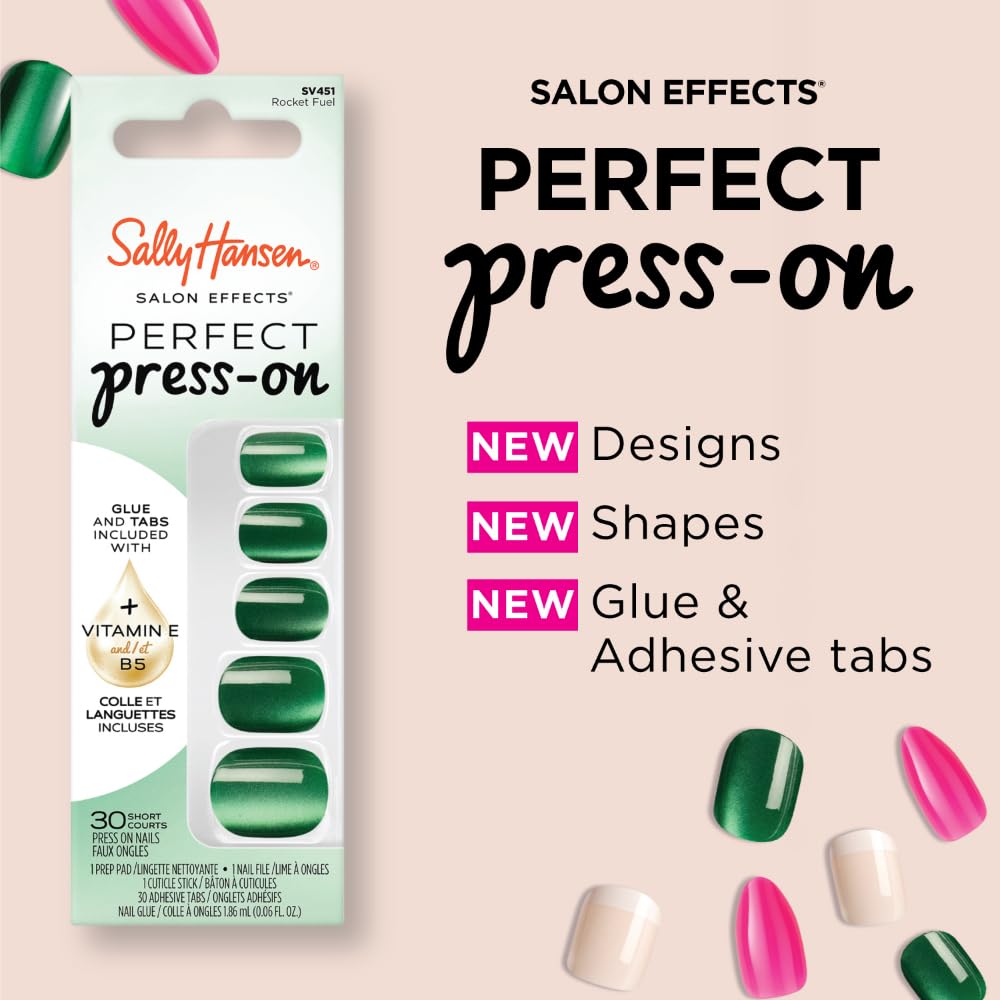 Sally Hansen Instant Cuticle Remover and Salon Effects HYP-Nautical Press On Nails Kit, Nail Treatment and Manicure Set