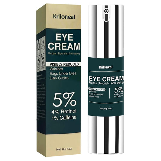 Eye Cream, Under Eye Cream for Dark Circles, Eye Cream for Puffiness and Bags Under Eye and Wrinkles with Retinol Caffeine for All Skin Types, 0.5 Fl oz