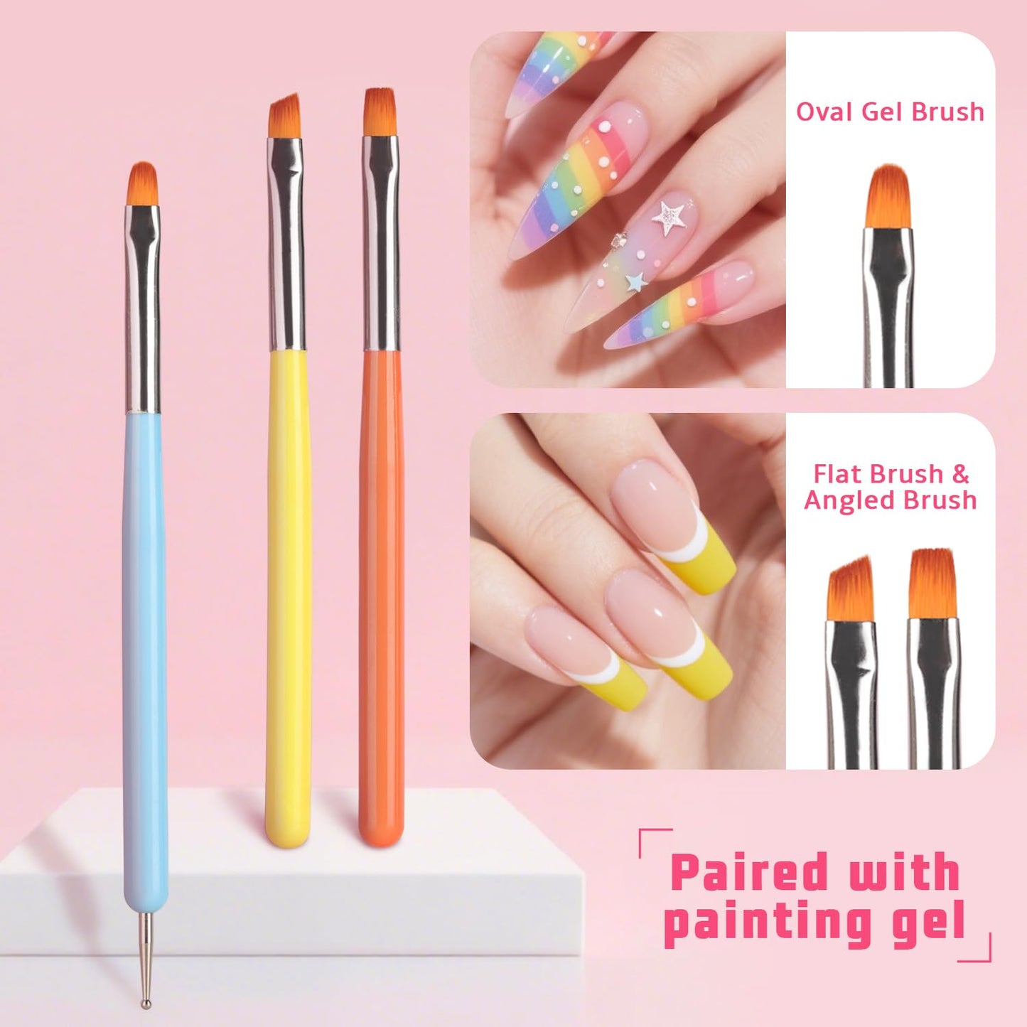 Sponge Pat Paint Nail Gel, Ombre Nails Gradient Gel Nail Blush Blooming Aura Nails Drawing Stripper Floral Painting DIY Nail Art, No Wipe, UV/LED Curing (12 Colors M)