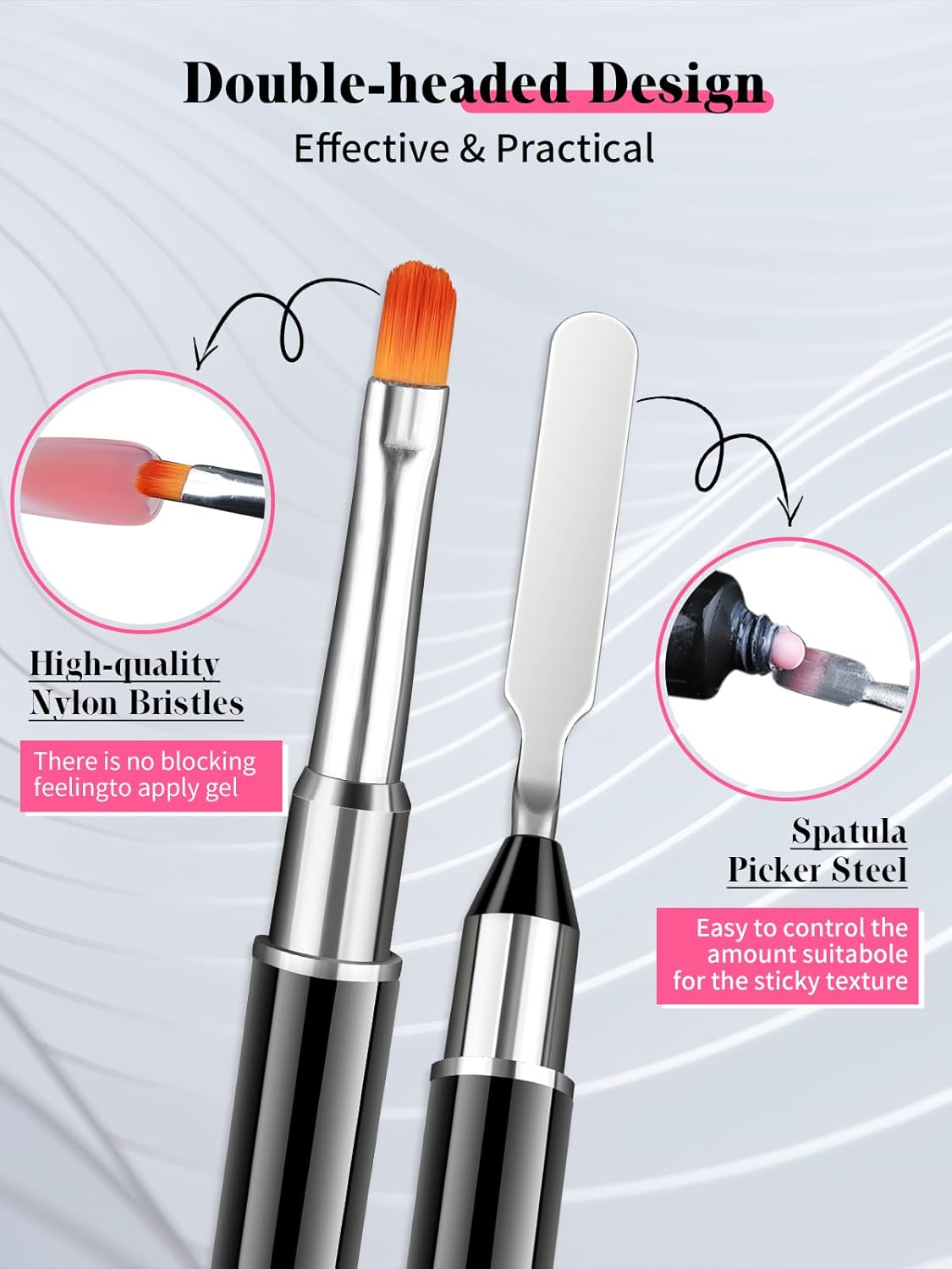 EBANKU Poly Gel Toenail Kit, Reusable Toe Dual Nail Forms with 2.5oz Slip Solution Poly Gel Nail Kit for Toe Nail Tips for Women with Double-end Brush, File, Clips, Liquid Container, 120PCS, 12 Sizes