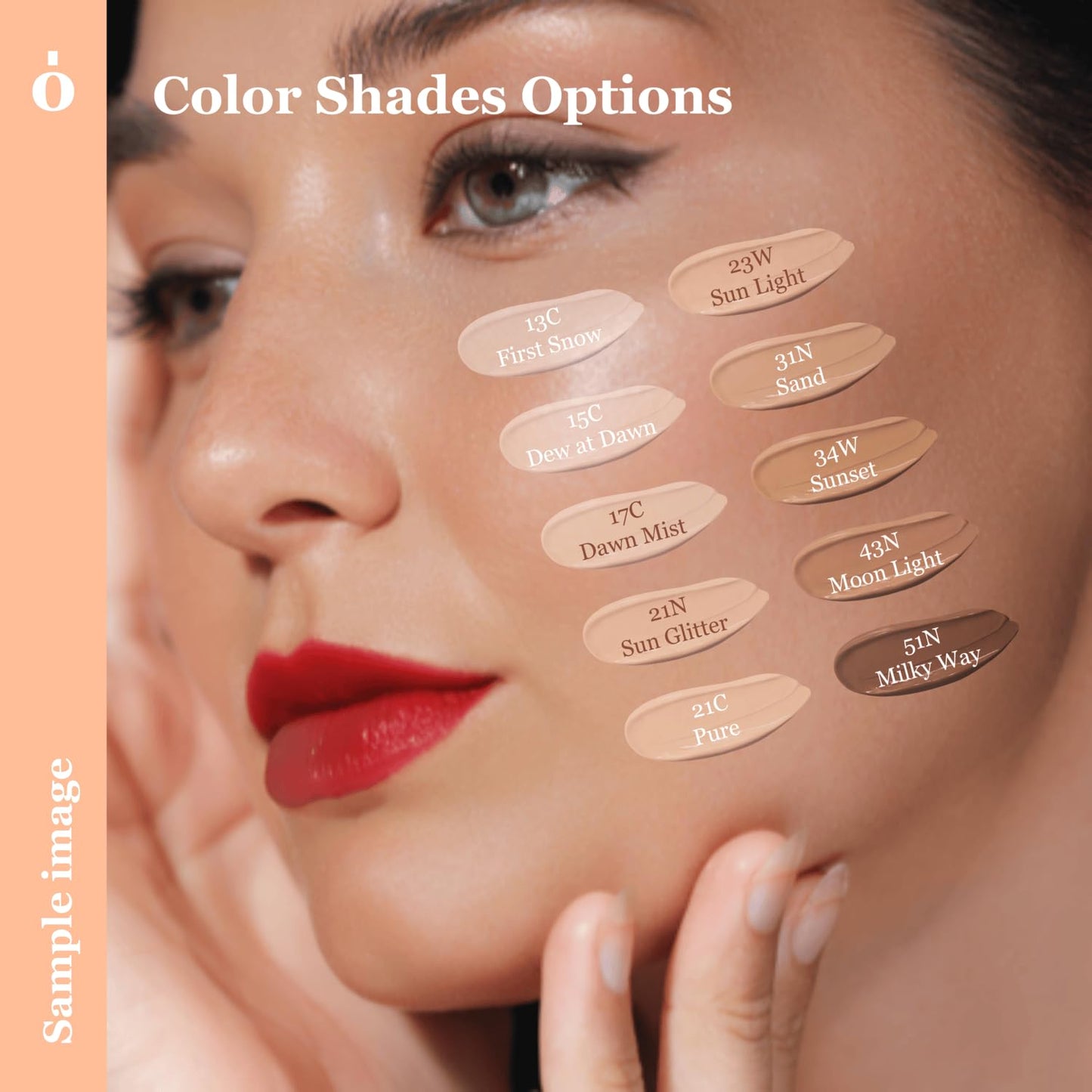 Skin Barrier Glow Cover Cushion, All-day Coverage, Glow Finish, Lightweight, Skincare-Like Texture, Non-cakey Makeup, Korean Cushion Foundation (#34W Sunset, 0.49 oz)