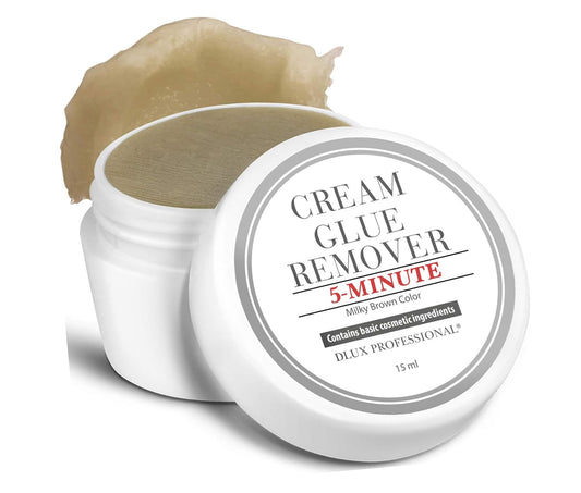 Eyelash Extensions Cream Glue Remover - 15ml, Natural Pigment, Professional Eyelashes Extensions Adhesive Remover Cream Type, Fast Dissolution, Eyelash Extension Supplies, Oatmeal Color