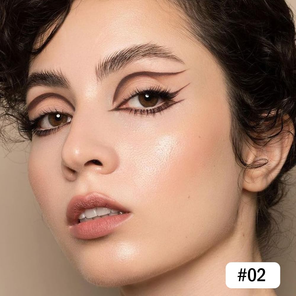 Kaely Gel Eyeliner Pencil for Women, Dark Brown Eye Liner Waterproof Smudge Proof with Sharpener, Waterline Eye Makeup Liners, delineador de ojos contra el agua, Vegan & Cruelty-Free, 02