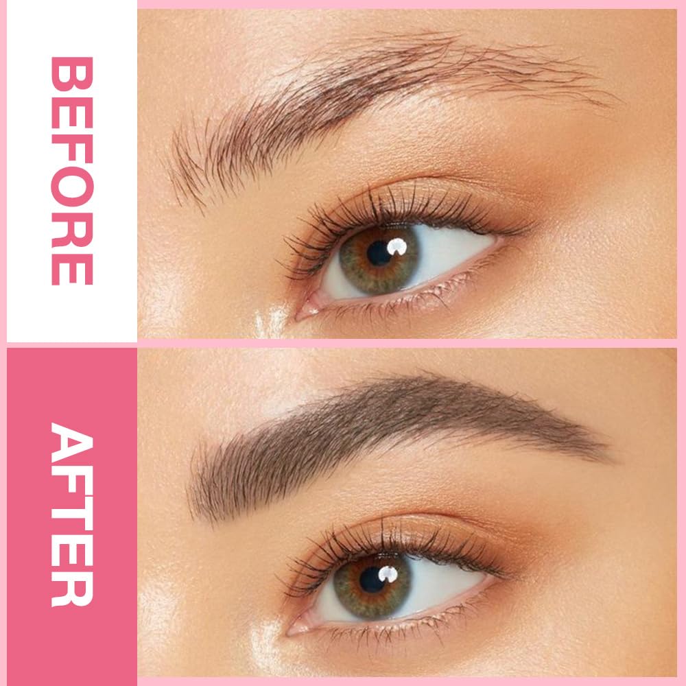 3Pcs Waterproof Eyebrow Pencil, Professional Makeup Micro Brow Pencil, Double-ended ultra-fine eyebrow pencil, Ultra-Fine Mechanical Pencil (3, 03#Black Brown)