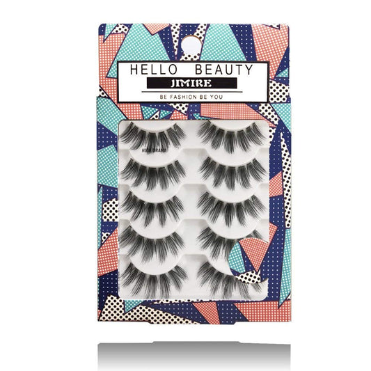 JIMIRE HELLO BEAUTY Multipack High Drama 615 Eyelashes Manga Anime Lashes 5 Pairs Pack