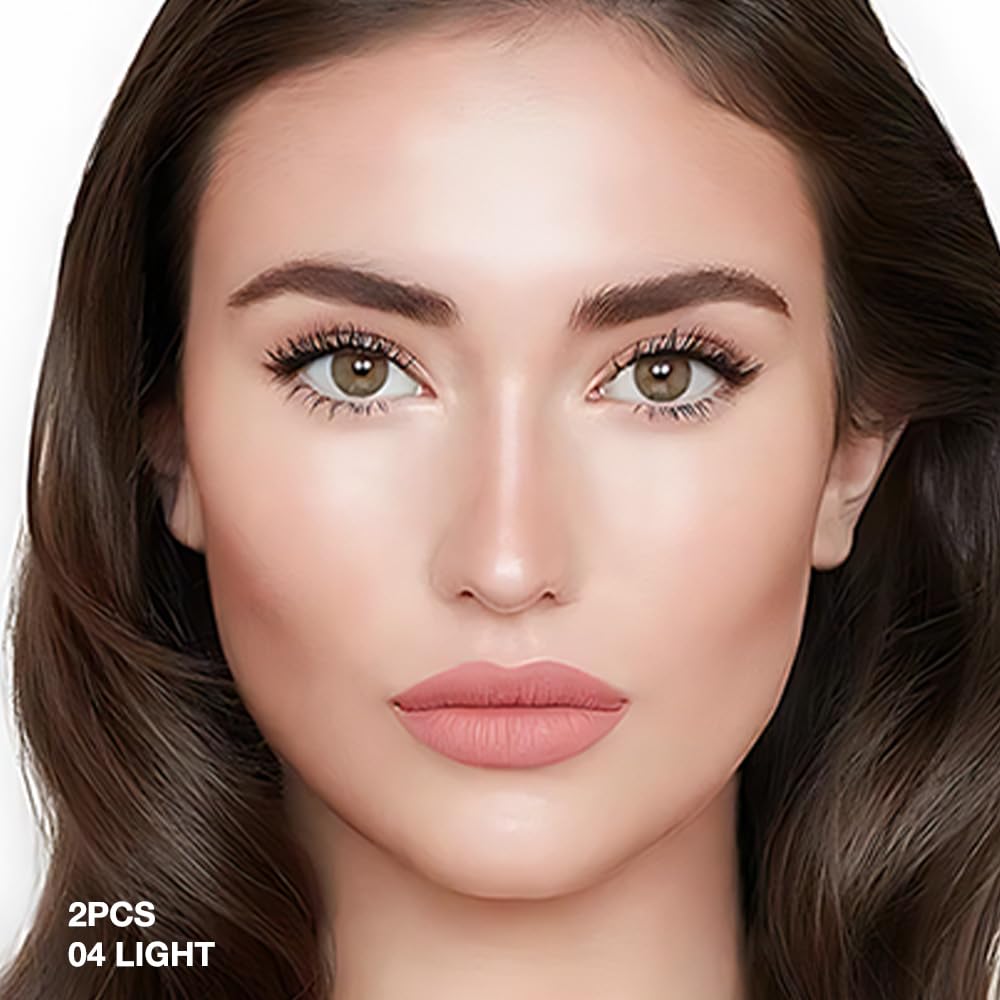 evpct 2Pcs under Eye Brightener, Nourishing Luminous under Eye Concealer Color Corrector for Dark Circles, Waterproof Naturactor Concealer Pot make up for face Eye Ring corrector de ojeras, 04# Light