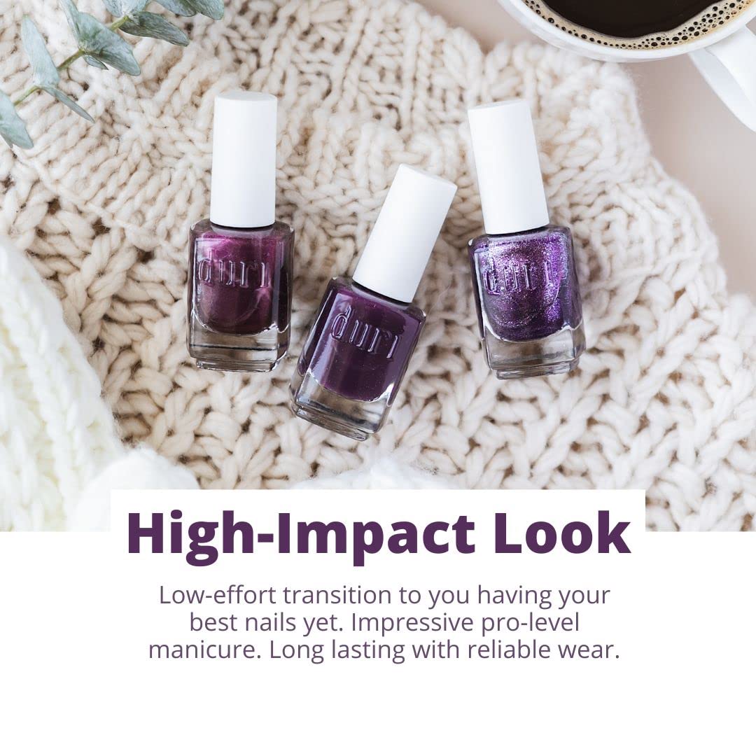 duri Nail Polish, 474 Encore, Shimmer Midnight Blue Lacquer Opaque Coverage, 0.5 fl.oz.