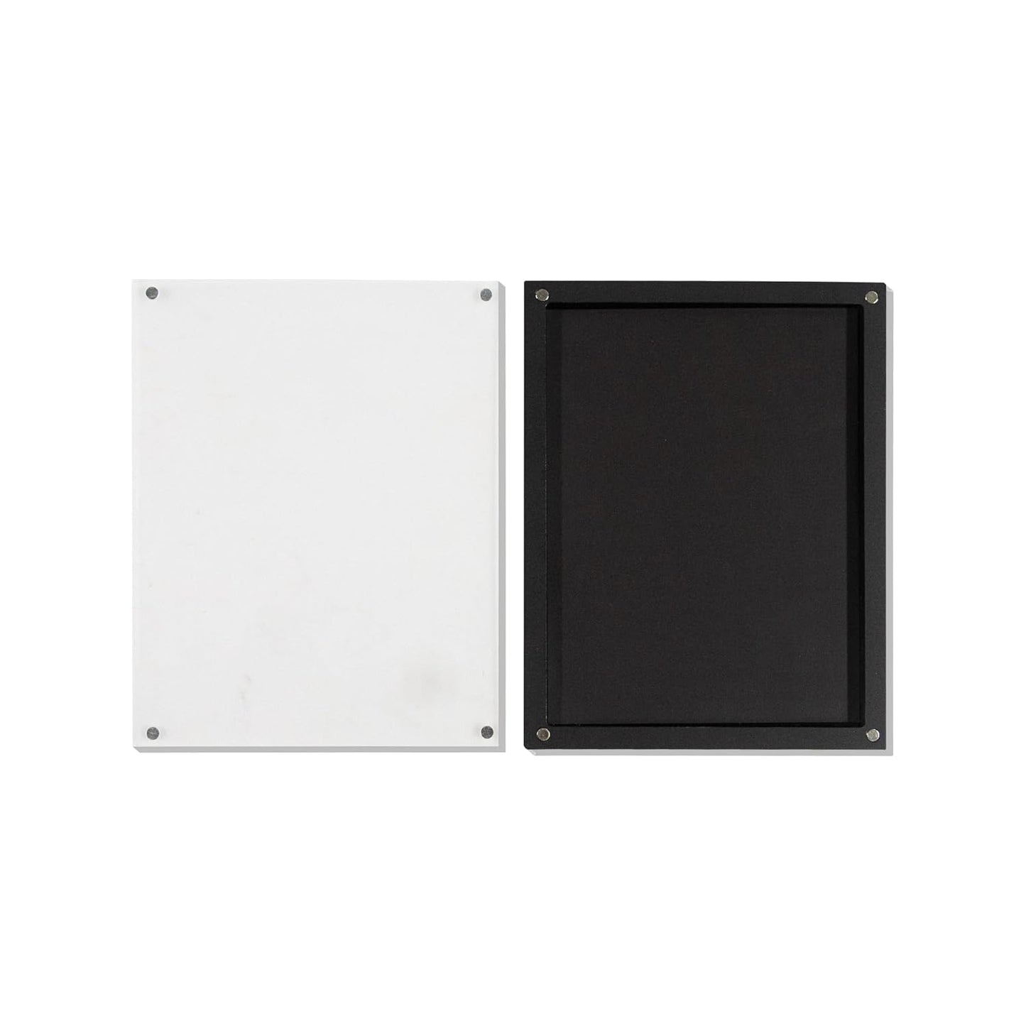 Acrylic empty magnetic palette with magnet clear lip ，with 30Pcs Adhesive Metal Stickers for Eyeshadow Powder Lipstick foundation