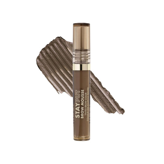 Milani Brow Tint- Stay Put Tinted Brow Mousse, Nourishing, High-Pigment infused with Shea Butter, Jojoba Seed Oil & Panthenol Vitamin B5 - Medium Brown