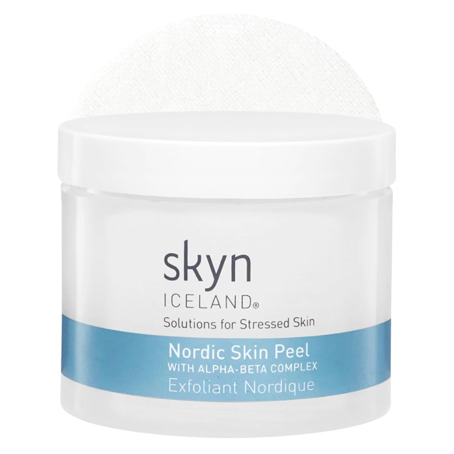 Skyn ICELAND Nordic Skin Resurfacing Facial Pads With AHA and BHA. Exfoliating & Clarifying Peel Targets Fine Lines and Discoloration Without Irritation. 60 Pads
