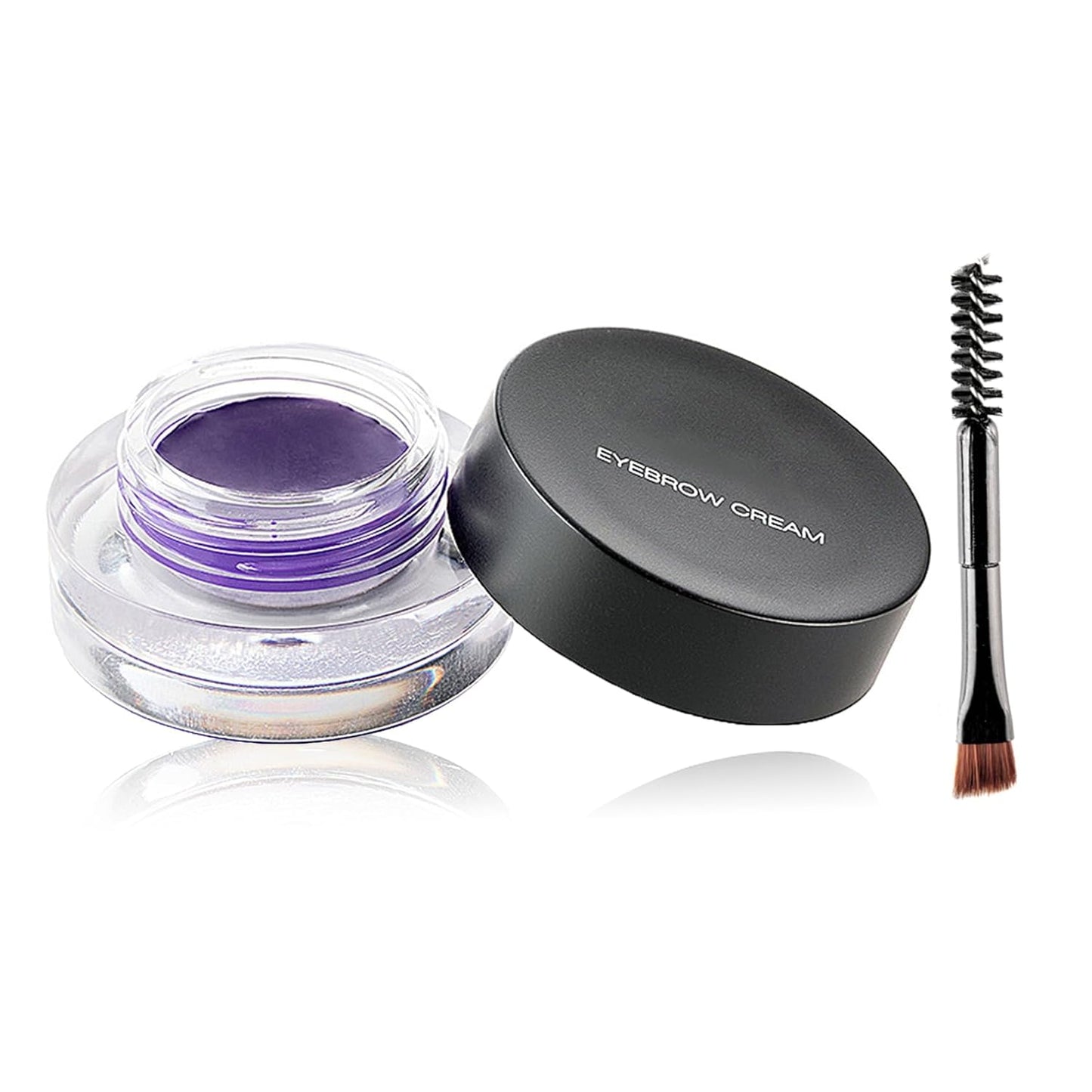 Eyebrow Pomade Cream,Brow Pomade Gel Naturally Long Lasting Waterproof,Delicate and Smooth Eye Brow Makeup Cosmetics with Eyebrow Brush - Purple