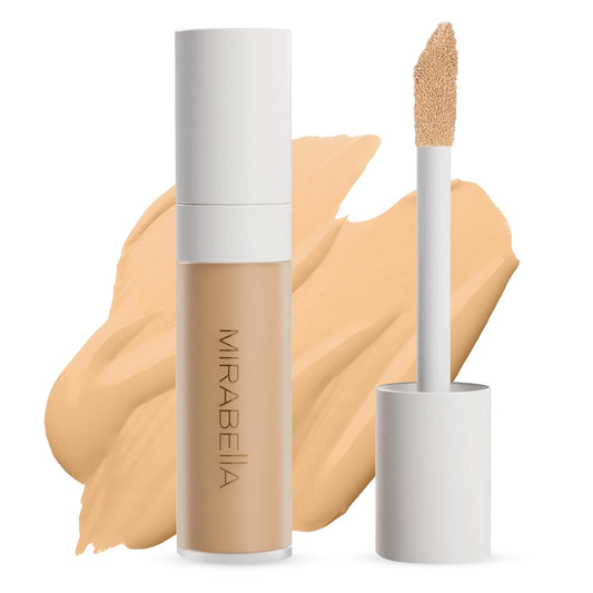 Mirabella Invincible For All Perfecting Under Eye Concealer Full Coverage - Hydrating Makeup Concealer for Dark Circles, Fine Lines & Wrinkles w/Hyaluronic Acid - Fair F80