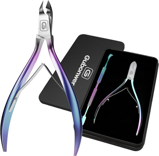 Cuticle Trimmer 3/4 Jaw Extremely Sharp Cuticle Nippers Scissors Stainless Steel Clippers Cutter Remover Pedicure Manicure Nail Tool, cuticle pusher, nail cuticle trimmer professional cuticle cutter