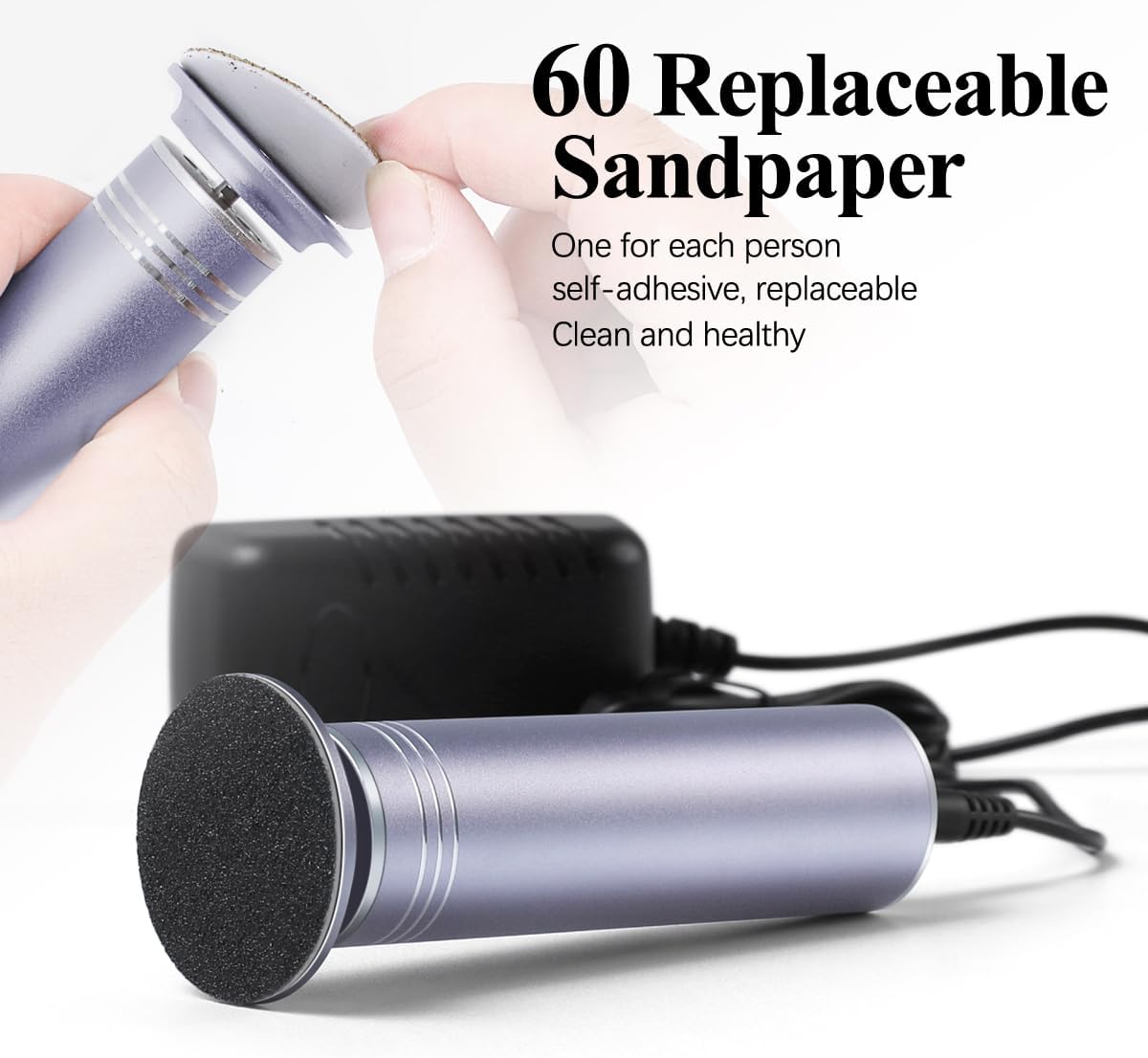 Upgraded Electric Callus Remover for Feet 1200rpm, Adjustable Speed Professional Electric Foot Sander Foot Filer Women Men Pedicure Tools for Feet Callus Remover, FCR-2 Gray