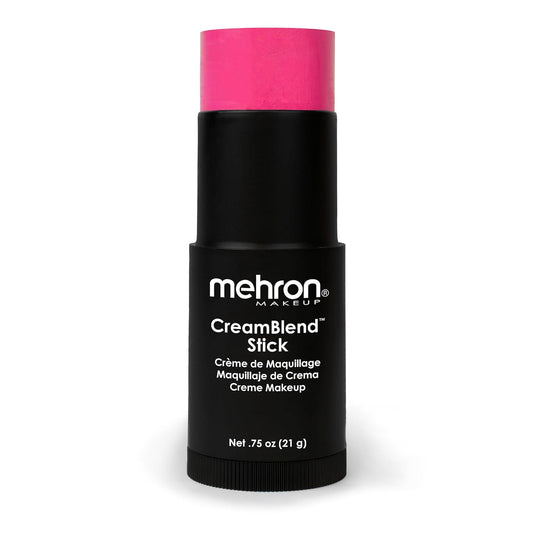Mehron Makeup CreamBlend Stick | Face Paint, Body Paint, & Foundation Cream Makeup | Body Paint Stick .75 oz (21 g) (Pink)