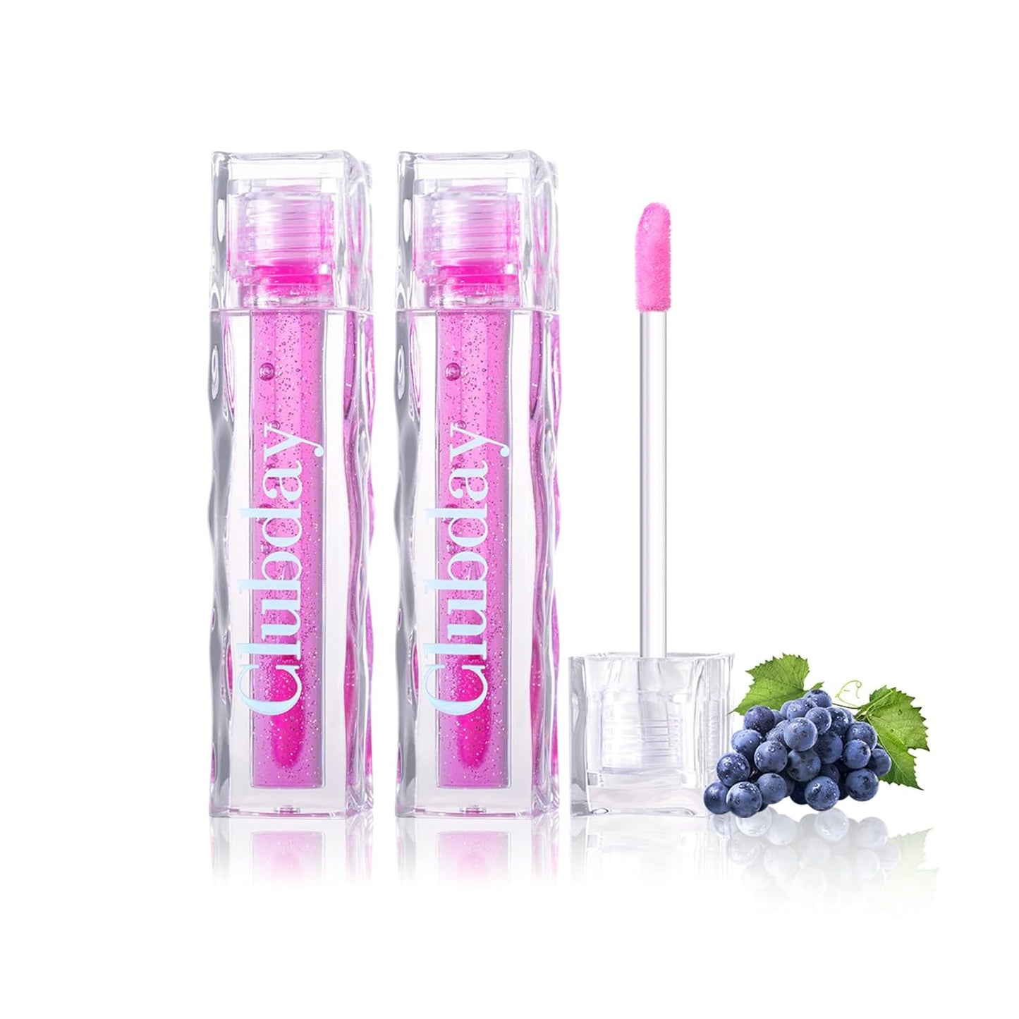 Color Changing Lip Oil, Magic Warm Change Moisturizing Lip Balm, Fruit Flavoured No-Sticky Plumping Lip Oil Long Lasting Hydrating High Shine Lip Care 0.16oz/4.5ml (2Pcs Set)-03