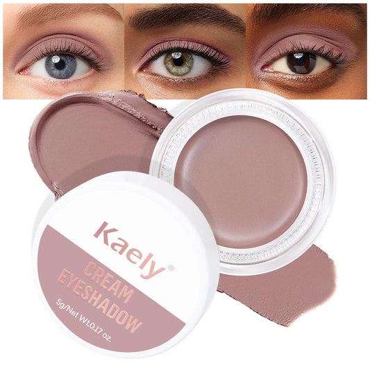 Kaely Single Cream Eyeshadow Pot, Putty Matte Eye Shadow for Older Women High Pigmented Waterproof, Natural Eyeshadow Palette Makeup Brightener, sombras en crema para ojos, Blendable, 23