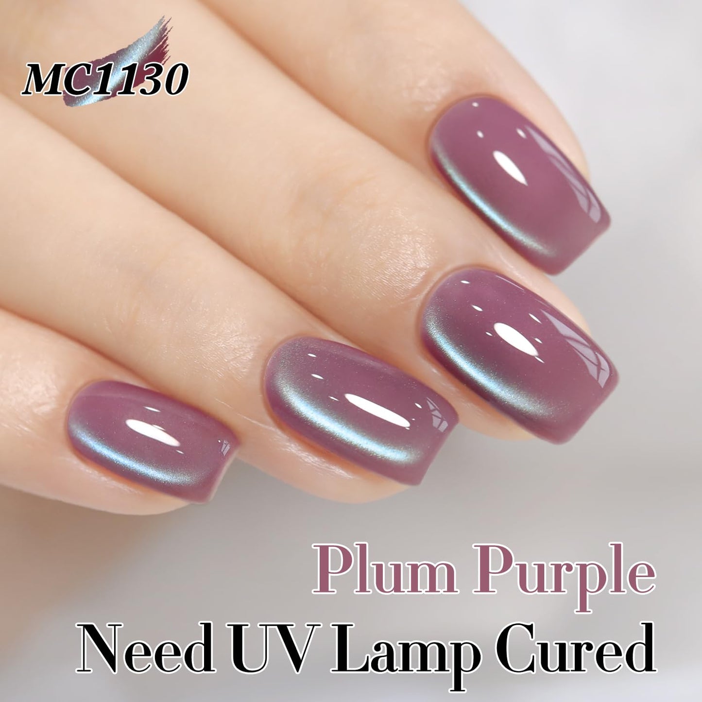 Double Rhythm 6 Colors Cat Eye Gel Polish Set Shimmer Glitter with Magnet Holographic Reflective Magnetic UV Nail Art Kit (6-Kit 43)