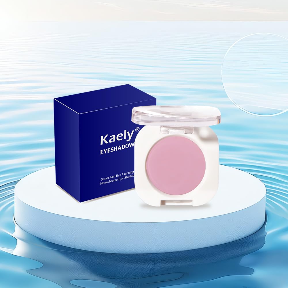 Single Matte Eye Shadow Palette Makeup, Light Peach Matte Eyeshadow for Women, Monochrome Eye Shadow Makeup, Pigmented Waterproof Sombras Para Ojos, Vegan, Talc, Paraben & Cruelty Free, 02