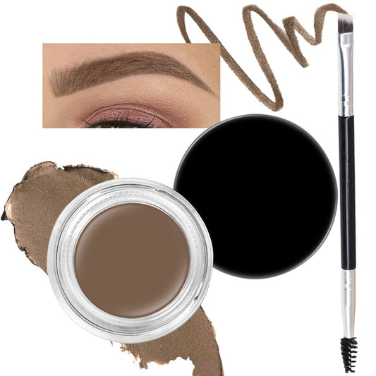 evpct Taupe Eyebrow Powder Pomade Gel Shaper Makeup Kit with Dual-ended Brush, Eyebrow Stencil Kit for Women Shaping, Eye Brow Pomade Stencil Shaper Tinting kits for Women, Long Lasting Waterproof