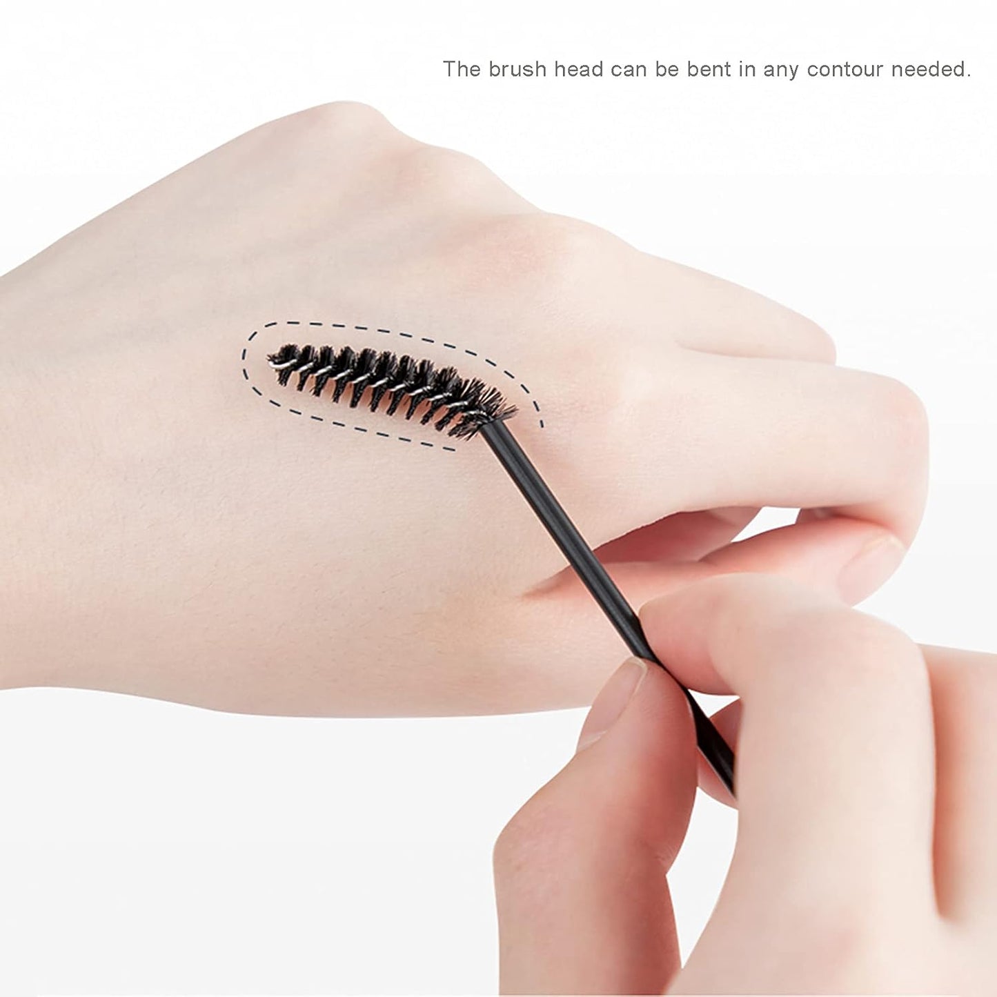 i-Laesh 10-Piece Disposable Mascara Wands with Tube - Diamond Spoolies for Eyelash & Eyebrow Makeup - Diamond Black Gold Color Lash Applicator Set