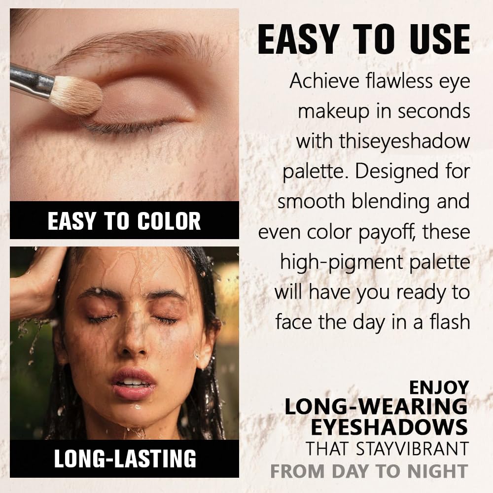 Single Matte Eye Shadow Palette Makeup, Rosy Brown Matte Eyeshadow for Women, Monochrome Eye Shadow Makeup, Pigmented Waterproof Sombras Para Ojos, Vegan, Talc, Paraben & Cruelty Free, 05