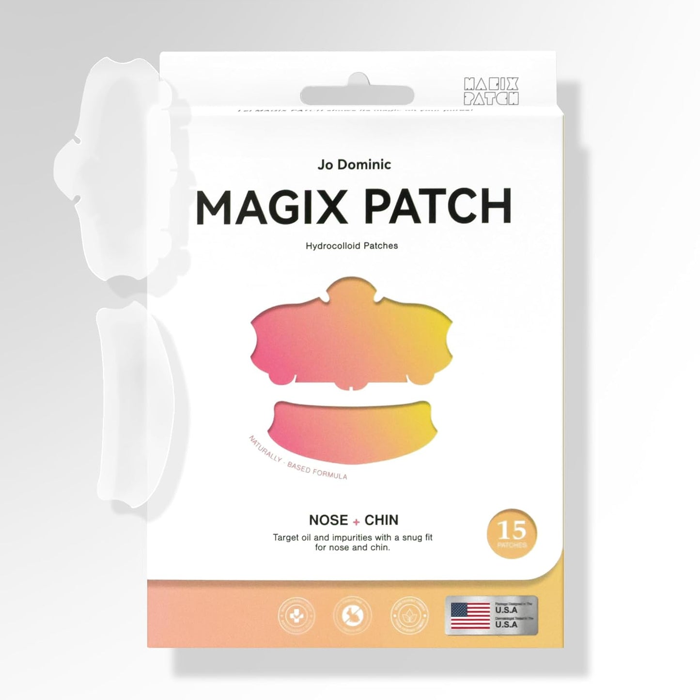 MAGIX PATCH Nose & Chin Pimple Patches Hydrocolloid Acne Patches for T-Zone Care – Absorbs Oil, Zits & Blemishes Overnight – Vegan, Cruelty-Free Skincare (15 Count)