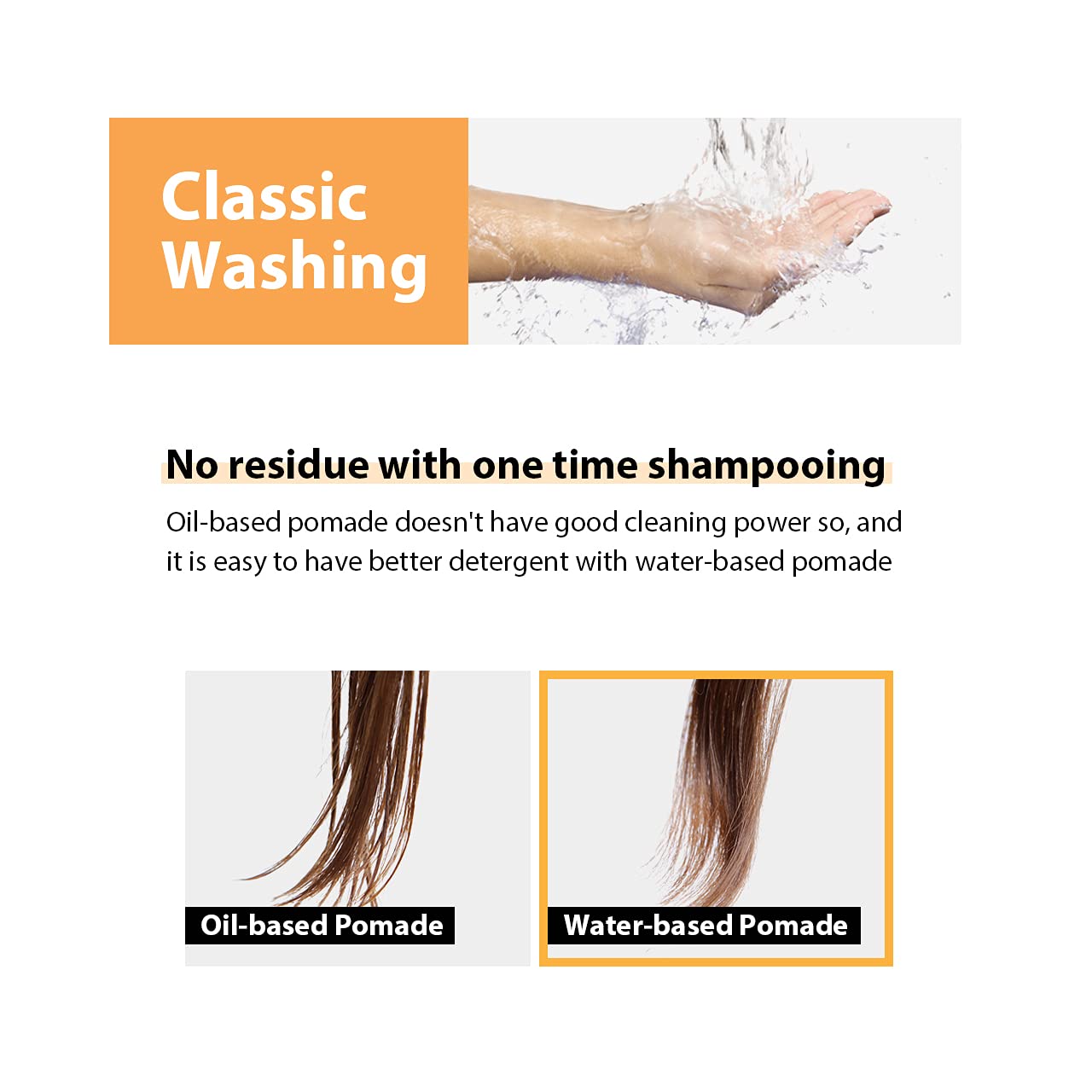 DASHU Classic Incredible Shine Pomade 3.5oz - Strong Hold & High Shine for Hairstyling