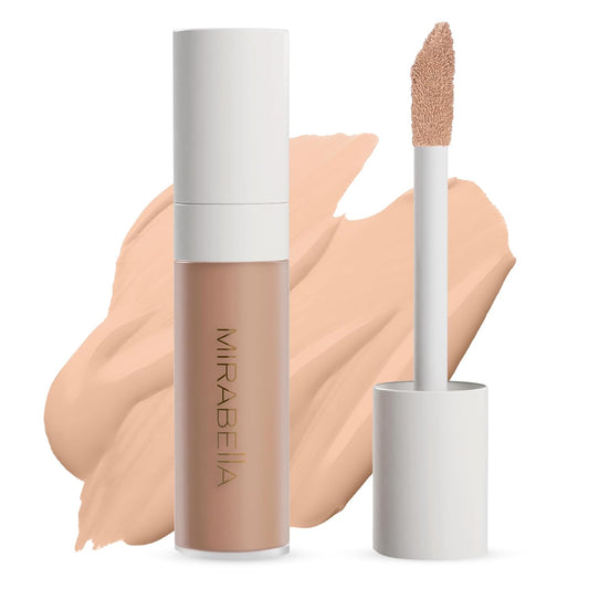 Mirabella Invincible For All Perfecting Under Eye Concealer Full Coverage - Hydrating Makeup Concealer for Dark Circles, Fine Lines & Wrinkles w/Hyaluronic Acid - Medium M120