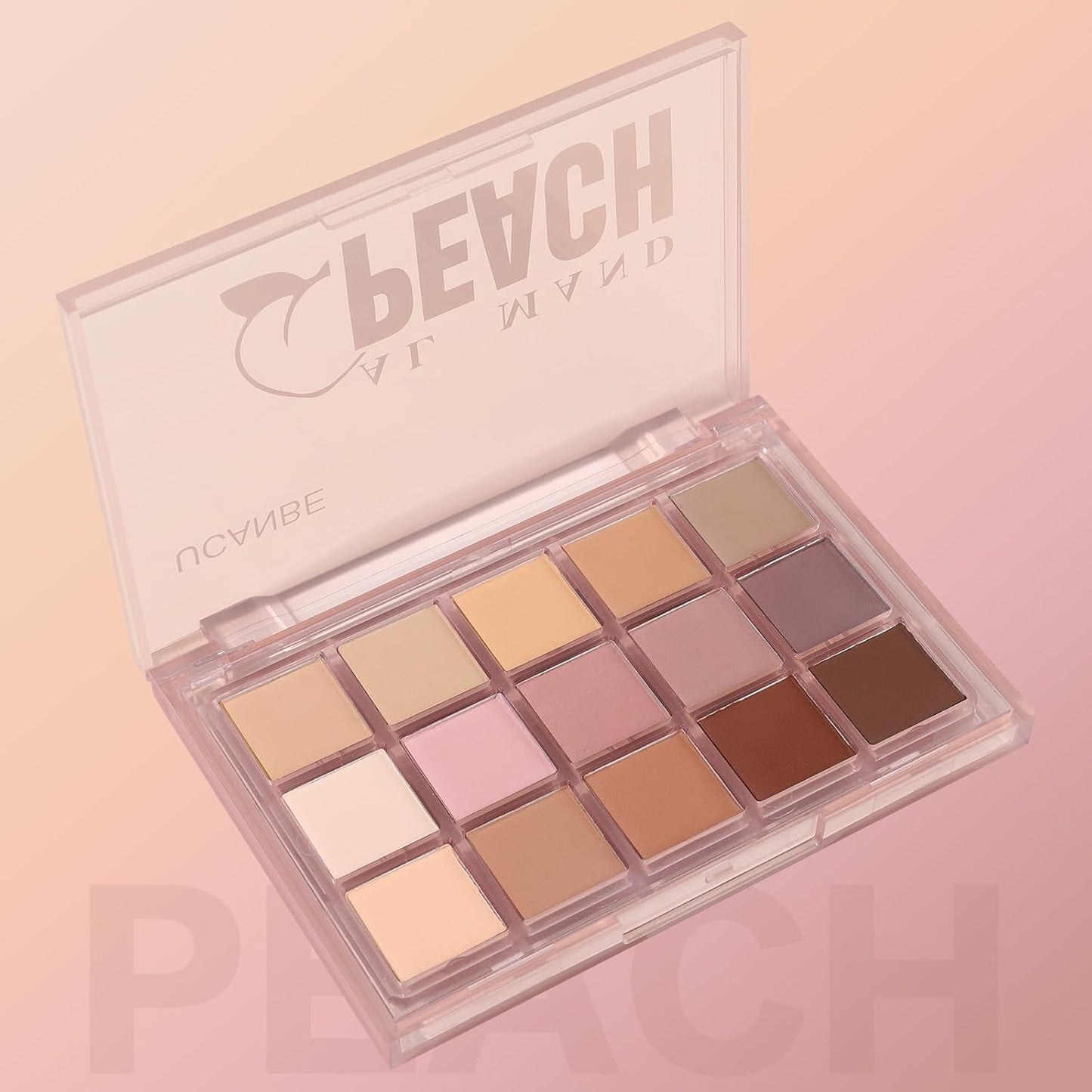 UCANBE Neutral Matte Eyeshadow Palette, 15 Colors Nude Taupe Rose Brown Eye Makeup Pallet, Natural Warm Tone High Pigmented Blendable & Buildable Sombras De Ojos Gift Kit