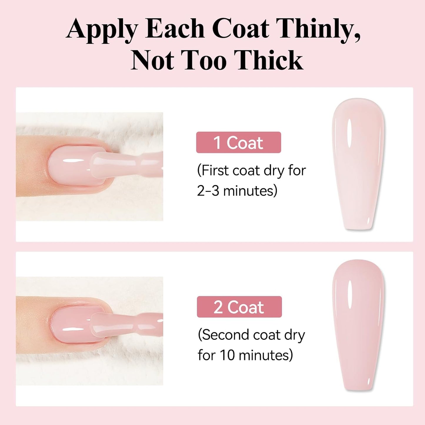 Nail Polish Nude Pink Quick Dry Sheer Color Nail Lacquer Non Gel Long Lasting Regular Fast Dry Fingernail Polish DIY Salon Gift For Women 12ML